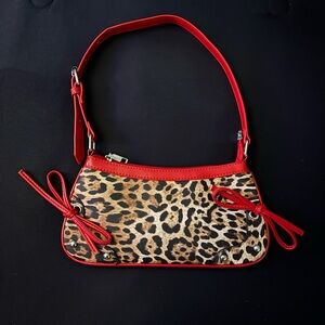 Leopard Print Red Trim Women's Bag 🐆